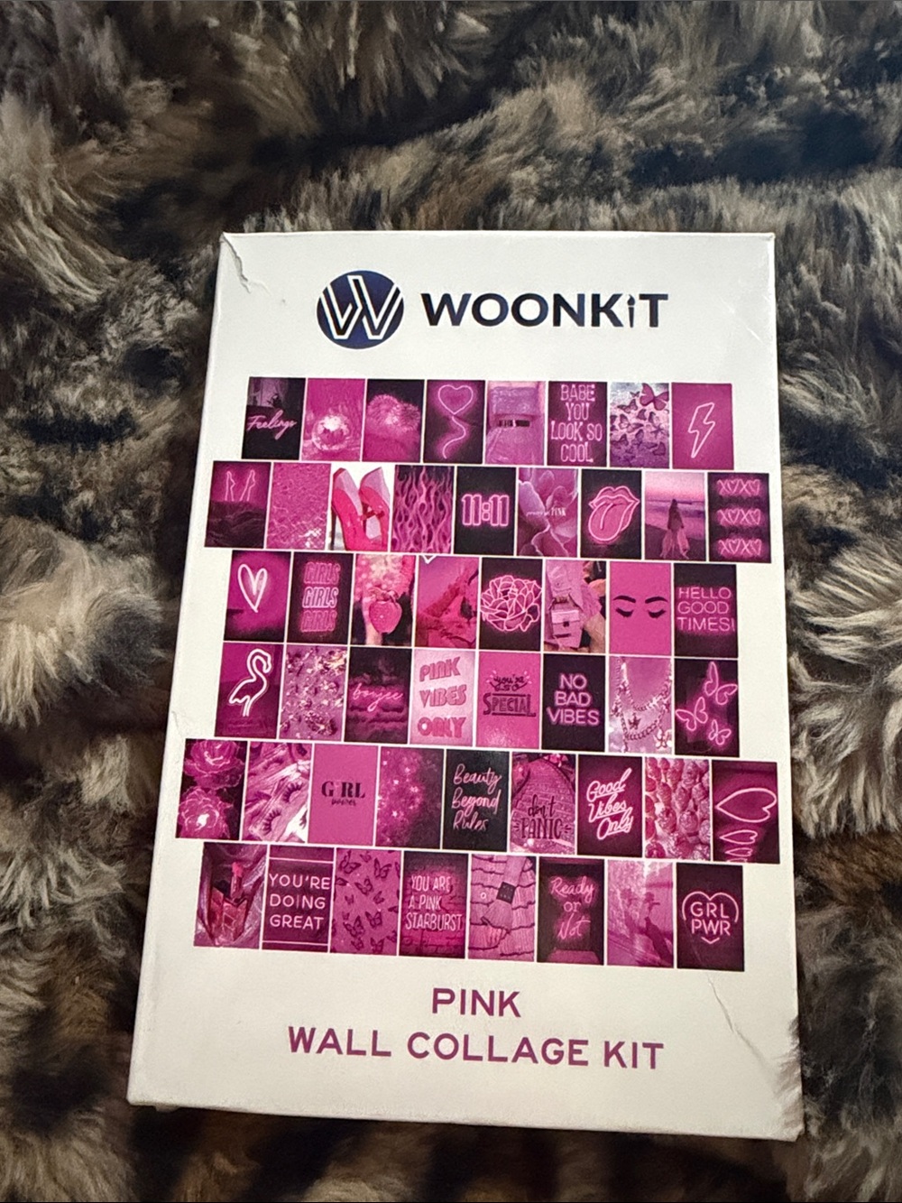 Pink Wall Collage Kit — Vibrant Pink Photo Tiles